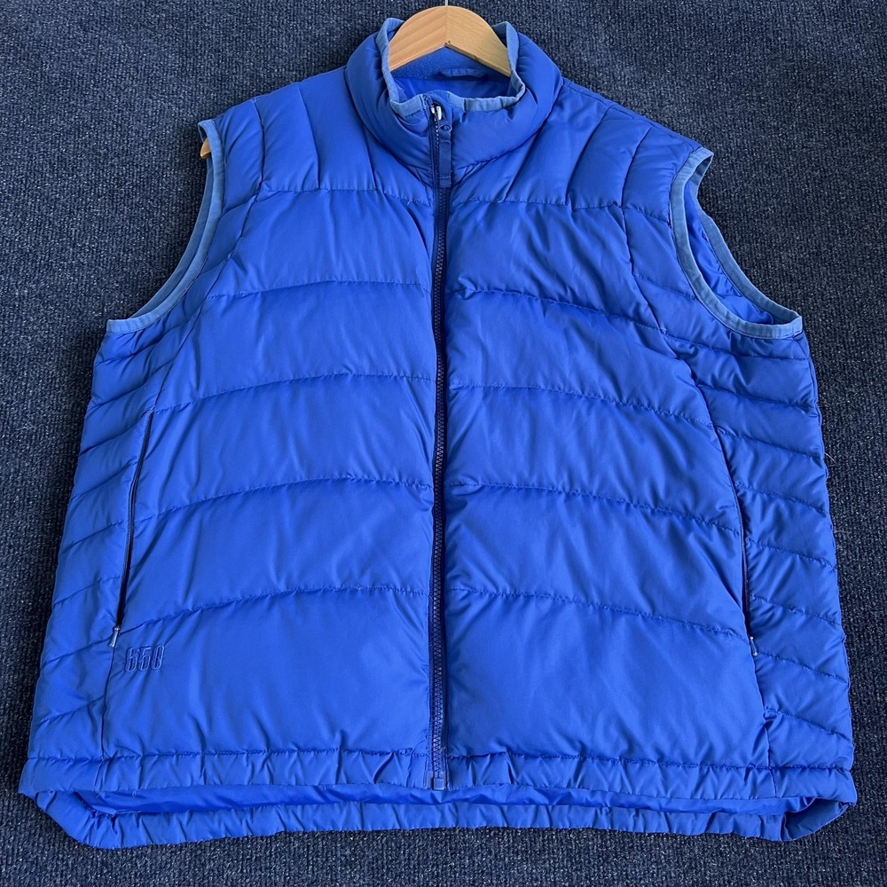 Cabelas Vest Mens XL Blue Premier Northern‎ Goose Down Puffer Full Zip Outdoor